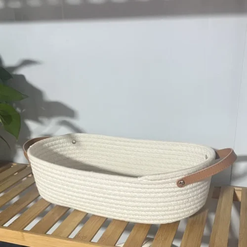 Professional Cotton Rope Sorting Basket Desktop Miscellaneous Accessories Jewelry Storage Basket Snacks Placement Basket