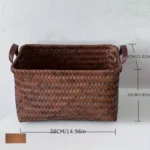 Set of 2 Handmade Woven Storage Baskets - Versatile Organizers, Shelf Baskets - Image 3
