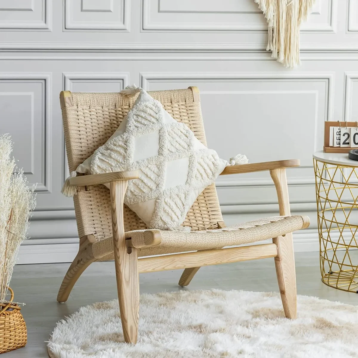 Cotton Tufted Cushion Cover With Tassel Retro Living Room Decorative Pillow Cover For Sofa Home Decor 30x50,45x45cm Pillowcase - Image 5