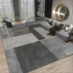 VIKAMA Nordic Geometric Crystal Velvet Carpet Living Room Sofa Coffee Table Carpet Home Decor Bedroom Kitchen Lounge Carpet - Image 5