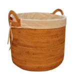 Natural Rattan Weaving Laundry Basket - Household Organizer for Toys and Dirty Clothes with Lid Simple and Aesthetic Hot Sale - Image 6