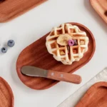Japanese Style Lovesickness Wooden Tray Rectangular Dining Plate Insulated Solid Wood Pattern Oval Breadboard Tea Cup Plate - Image 6