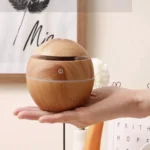 Wood Grain Mushroom Humidifier - USB Quiet Aroma Diffuser & Mini Vase for Home Decor  - Image 5