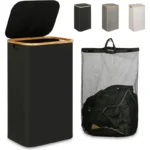 Amazon Large Capacity Foldable Laundry Basket Toy Organizer Bathroom Clothes Dirty Laundry Storage Bin Foldable Wicker Basket