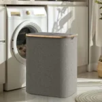 Foldable Dirty Clothes Basket With 2 Section Inner Bag with Lid/Handle Laundry Basket Waterproof Large Size Washing Baskets - Image 5