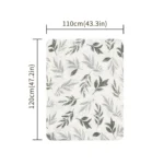 100% Cotton 120*110cm 2 Layers Newborn Baby Bath Towel Wrap Muslin Swaddle Blankets - Image 6