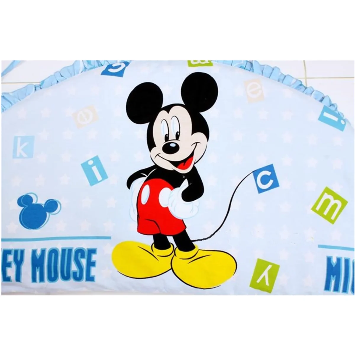 6Pcs Mickey Mouse Crib Set for Baby Girl Cunas para Bebes Crib Bedding Set Standard Size (4bumper+sheet+pillowcase) - Image 4