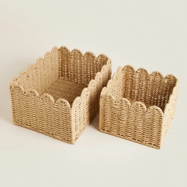 Stylish Large Woven Storage Basket for Home & Kitchen Organization