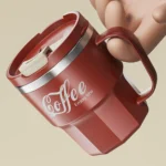 WORTHBUY 400/480ML 304 Stainless Steel Coffee Cup With Lid&Handle Double Layer Coffee Mug Drinkware Reusable Insulated Water Cup - Image 6