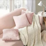 Ultra Soft Throw Pillows Case Faux Rabbit Fur Luxury Warm Plush Decorative Pillow Cushion Cover For Sofa Bedroom Living Room - Image 4