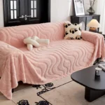 Luxurious Plush Winter Sofa Cover - Cozy, Stylish Protection - Image 4