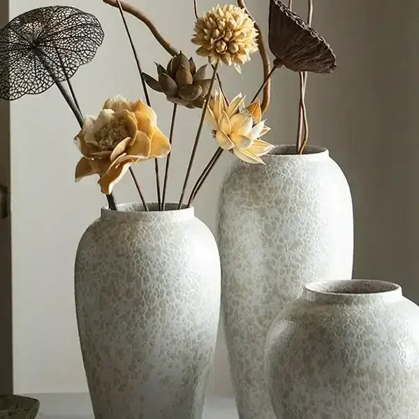Modern Simplici Tee-Piece Cerc Flower Vase Decorative Pieces - Large Medium Small Sizes for Living Room Fresh