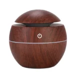 Wood Grain Mushroom Humidifier - USB Quiet Aroma Diffuser & Mini Vase for Home Decor  - Image 3