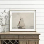 Vintage Sailboat Canvas Art for Nautical Home Decor - Image 4