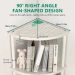 Storage Rack Wall Corner Shelf Practical Storage Rack Living Room/Kitchen/Bedroom Bookshelf Shelf Plant Rack Flower Rack 3/4/5/6 - Image 5
