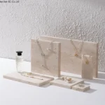 Wabi-sabi natural yellow cave stone storage tray European vintage marble tray Natural cave stone jewelry display plate tea tray - Image 5