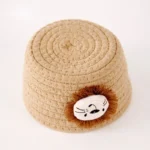 1pc 16x9CM Cartoon Animals Hand Woven Cotton Rope Storage Basket Kids Toys Desktop Organizer Sundries Storage Box - Image 5