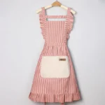 Chic Custom Logo Apron: Durable Cotton-Linen with Towel Pocket - Image 3