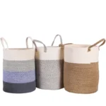 Cotton Rope Braided Dirty Clothes Basket Household Items Toys Storage Bag Living Room Bedroom Storage Cloth Art Storage Basket - Image 4