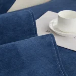 Dark Blue Chenille Sofa Cover - Waterproof & Non-Slip Comfort - Image 2