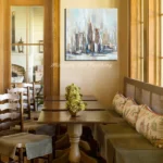 Arthyx Handpainted New York City Oil Painting On Canvas Modern Abstract Posters,Wall Art Picture For Living Room Home Decoration - Image 5