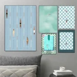 Summer Swimming Pool Party Atmosphere Beach Ocean Boat Wall Art Prints Nordic Poster Canvas Painting Pictures Living Room Decor - Image 2