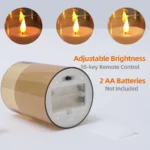 LED lights electronic candles LED candle decorations acrylic candles complete set of remote control timers Christmas and wedding - Image 4