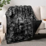 Luxurious Tie-Dye Faux Fur Throw Blanket for Cozy Comfort