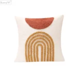 Circle Cushion cover 45x45cm/30x50cm Burnt Half Orange Pillow Cover Gematric Tufted for Living Room Sofa Couch Bedroom Bed Chair - Image 3