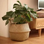 Seaweed Wicker Basket Rattan Hanging Flowerpot Dirty Clothes Storage WF1015