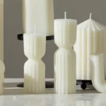 1PC Creative Soy Wax Candle Luxury White Tapered Column Geometric Scented Candle Birthday Gift Bedroom Atmosphere Lamp Decor - Image 6