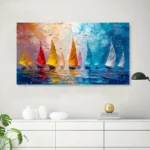 Modern Abstract Sailboat Sea View Canvas Art, Large-Sized Canvas Printing, for Living Room Home Decoration - Image 4