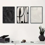 Modern Black and White Canvas Art Set - Unique Home Decor - Image 6