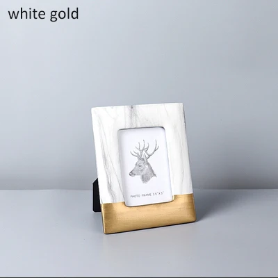European Modern White Marble Accents Ceramic Photo Frame Rectangle 3.5x5 4x6 5x7 Inches For Home Tabletop Decoration 12 kf S5b595689bb9d40f78b5d233733087ab6c