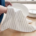 Elegant Cotton Tea Napkin in Black & White - 60 x40 cm - Image 3