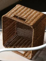 Nordic Sle Woven Storage Basket Simple Living Room Organizer Plastic Cabinet Storage Caddy Imitation Wier Basket - Image 5