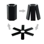 Versatile Black Pot Mat: Foldable Heat Insulator for Kitchen - Image 2