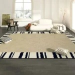 Crystal Pile Living Room Dirty Resistant Easy Care Non-Slip Carpet Premium Feeling Large Sofa Coffee Table Rugs