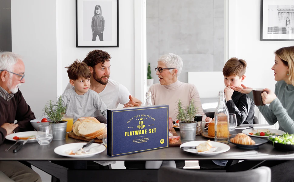Black dinnerware Set for Six 