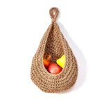 Handwoven Hanging Wall Vegetable Fruit Basket Organizer Container Decor for Kitchen Garden Mount Wall Plant Flower Onion Storage - Image 5