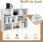 Wood Storage Cube Bookcase, 3 Tier 8 Cube Open Shelf Storage Cabinet, Multipurpose Bookshelf, Display Shelf for Living Room, Bed - Image 5