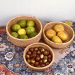 Hand-woven Rattan Wicker Basket Storage Box Fruit Tea Snack Bread Basket Cosmetic Desktop Storage Box Household Kitchen Supplies - Image 3