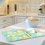 Lively Lemon Microfiber Dish Drying Mat for Colorful Kitchens - Image 6