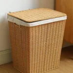 Spacious Rattan Laundry Hamper with Lid - Stylish Storage Solution