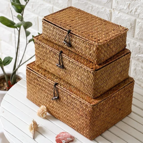 Chic Handmade Wicker Storage Box for Stylish Organization