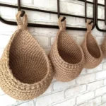 1pcs Handwoven Hanging Basket Wall Vegetable Fruit Organizer Container Decor for Kitchen Garden Mount Wall Plant Flower Onion - Image 3
