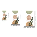 Boho Abstract Plant Canvas Prints - Modern Wall Art Trio - Image 5
