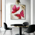 Arthyx Hand Painted Butterfly Animal Oil Painting On Canvas Moderen Abstract Pop Art Wall Pictures For Kids Room Home Decoration - Image 4