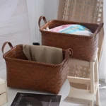 Set of 2 Handmade Woven Storage Baskets - Versatile Organizers, Shelf Baskets - Image 6