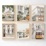 Portugal European Travel Landscape Poster Neutrals Print Canvas Painting Wall Art Picture for Living Room Home Decor Frameless